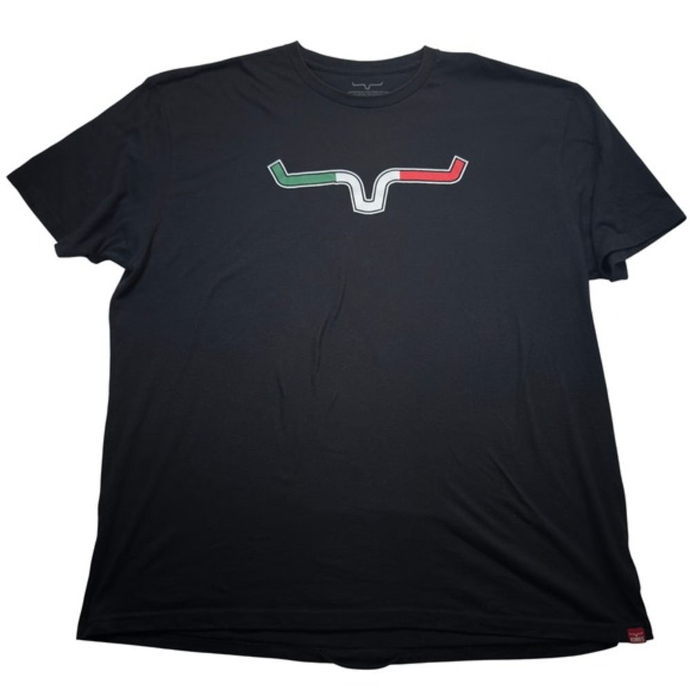 Kimes Ranch Mens 2XL Black Mexican Flag Semana‎ Graphic Western T-Shirt